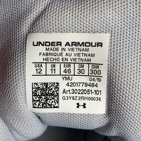 Under Armour Jet 2019 Basketball Shoes White and Gray Size 12 - Picture 8 of 9